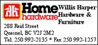 Willis Harper Home Hardware, Quesnel, BC 